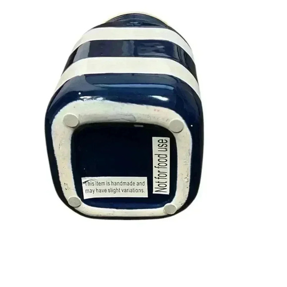 Threshold Glass Container Handmade Blue and White With Lid - Picture 5 of 10